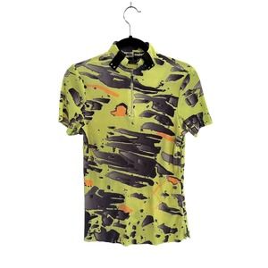 JAMIE SADOCK Womens Top SHOCK WAVE Golf Shirt Abstract Artsy 1/4 Zip Sz XS